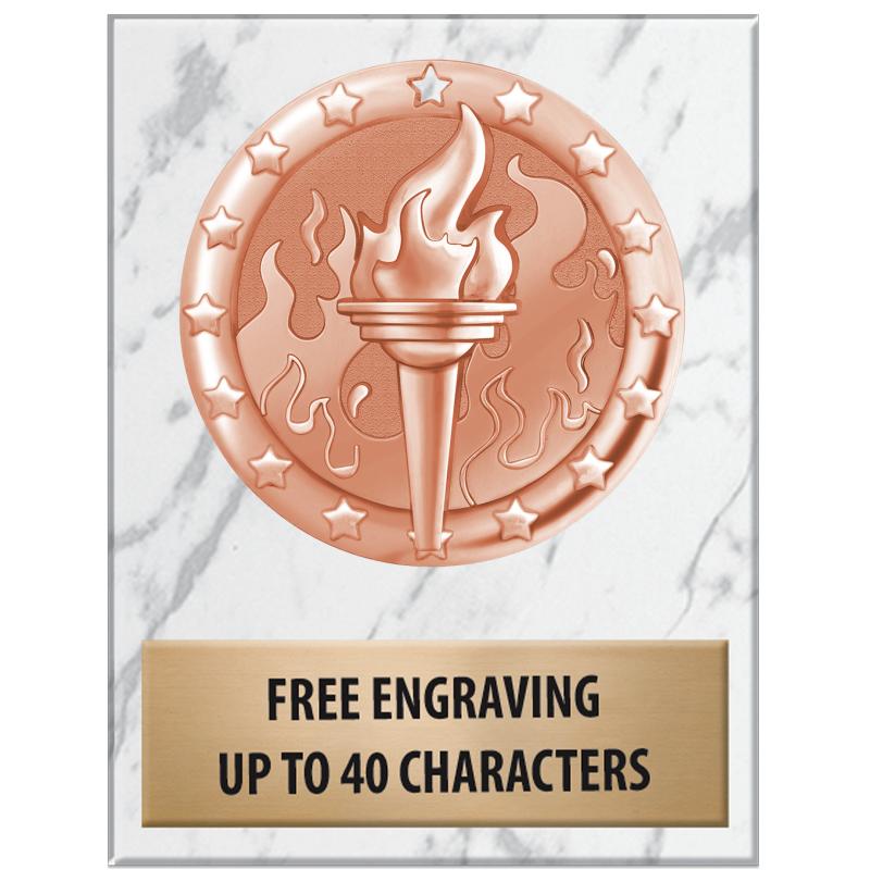 3x4"WHT MARBLE BLAZE PAPERWGHT