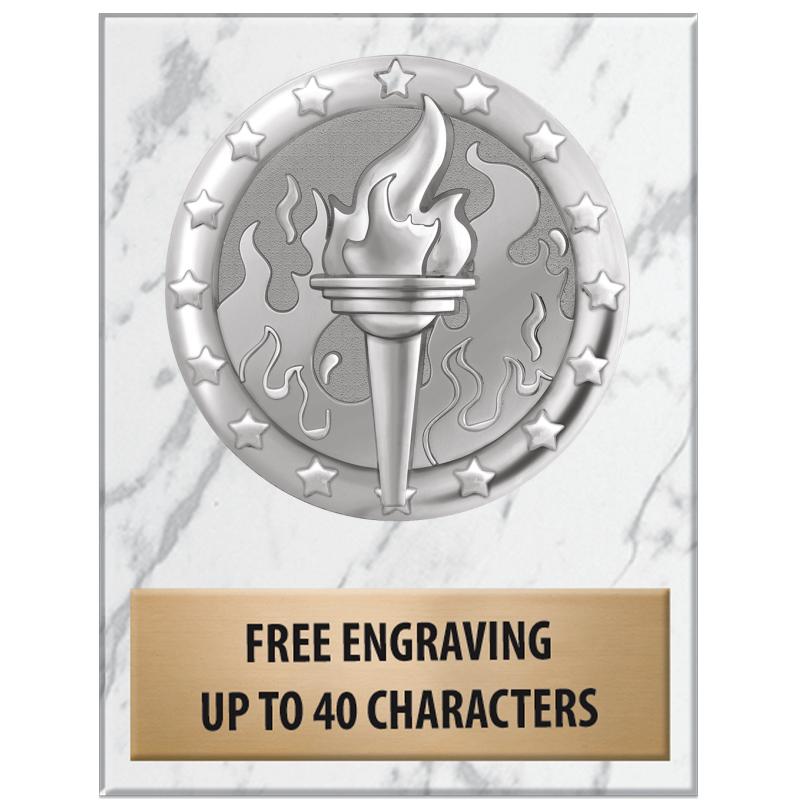 3x4"WHT MARBLE BLAZE PAPERWGHT