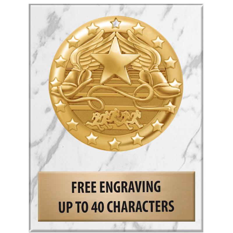 3x4"WHT MARBLE BLAZE PAPERWGHT