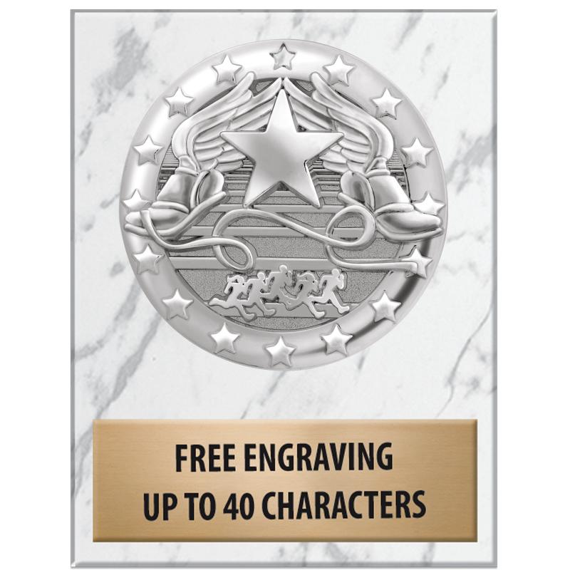 3x4"WHT MARBLE BLAZE PAPERWGHT