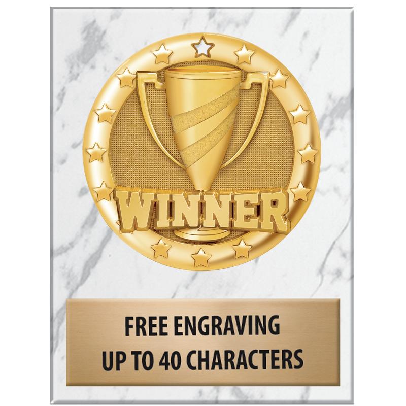 3x4"WHT MARBLE BLAZE PAPERWGHT