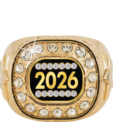 2026 Bling Gold Crystal Ring