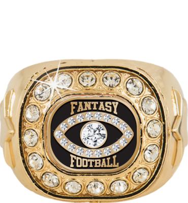 Football Fantasy Championship Crystal Gold Ring