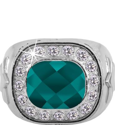 Teal Gemstone Championship Crystal Ring