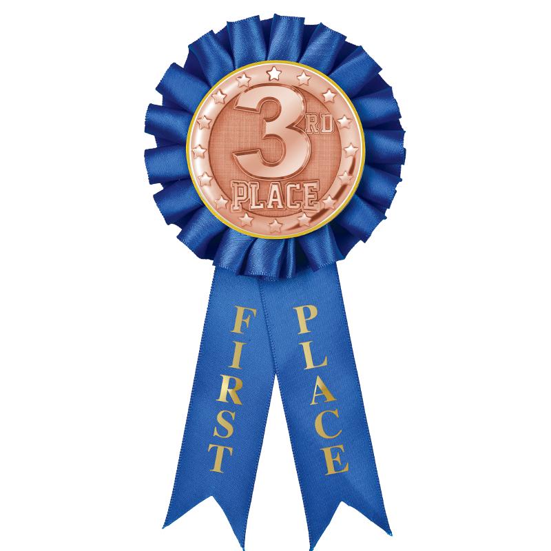 1ST PLACE MYLAR ROSETTES