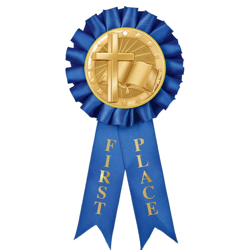 1ST PLACE MYLAR ROSETTES