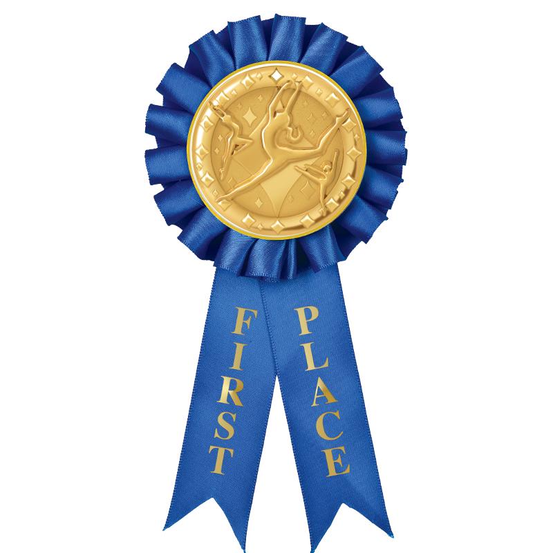 1ST PLACE MYLAR ROSETTES