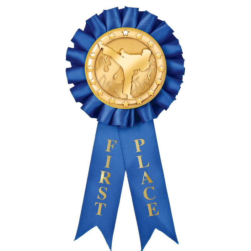 1ST PLACE MYLAR ROSETTES