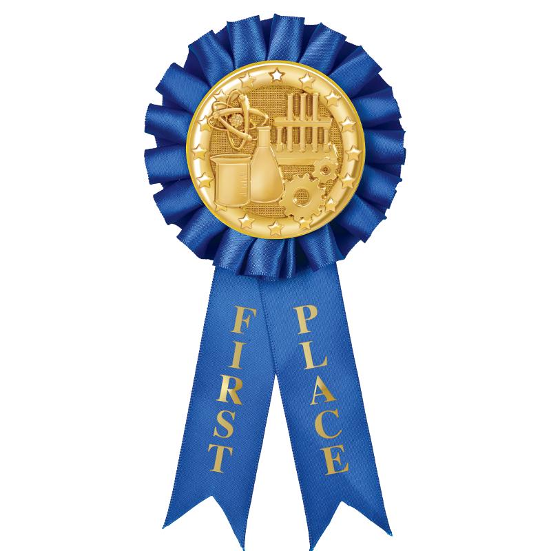 1ST PLACE MYLAR ROSETTES