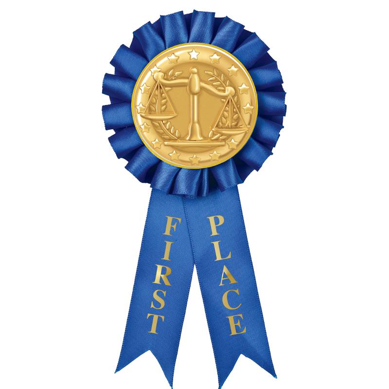 1ST PLACE MYLAR ROSETTES