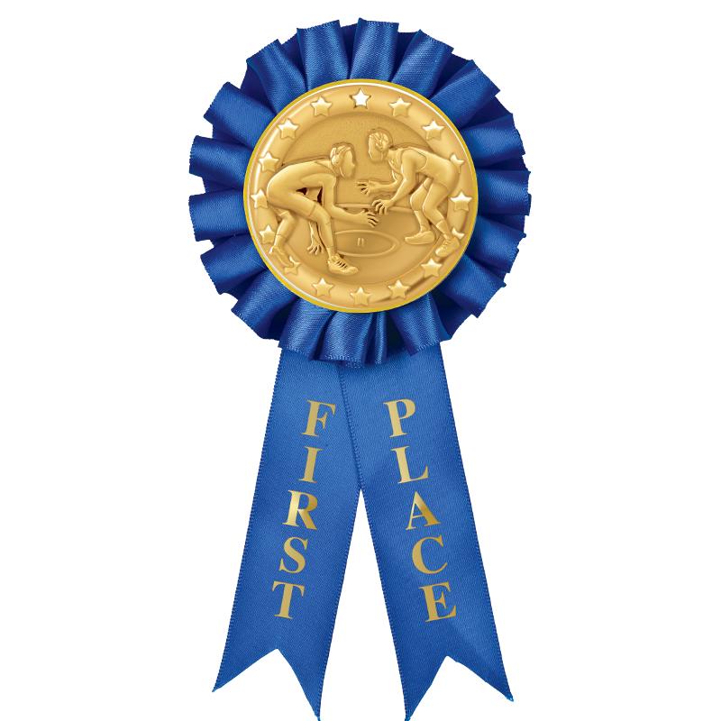 1ST PLACE MYLAR ROSETTES