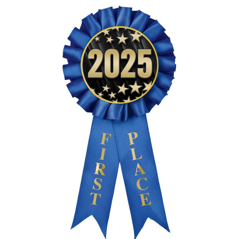 1ST PLACE MYLAR ROSETTES