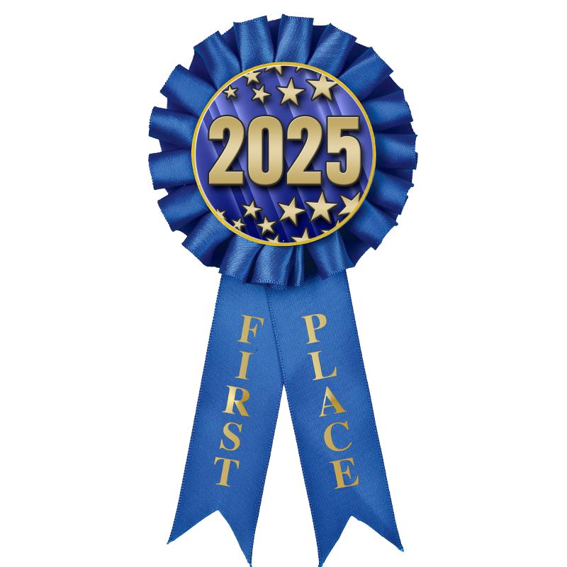 1ST PLACE MYLAR ROSETTES