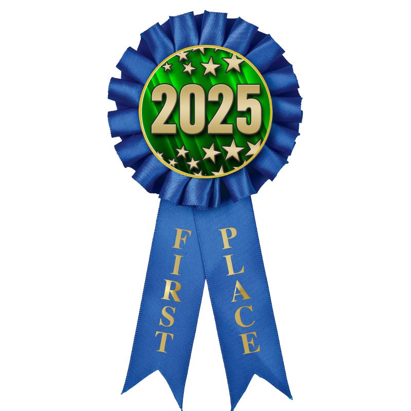 1ST PLACE MYLAR ROSETTES