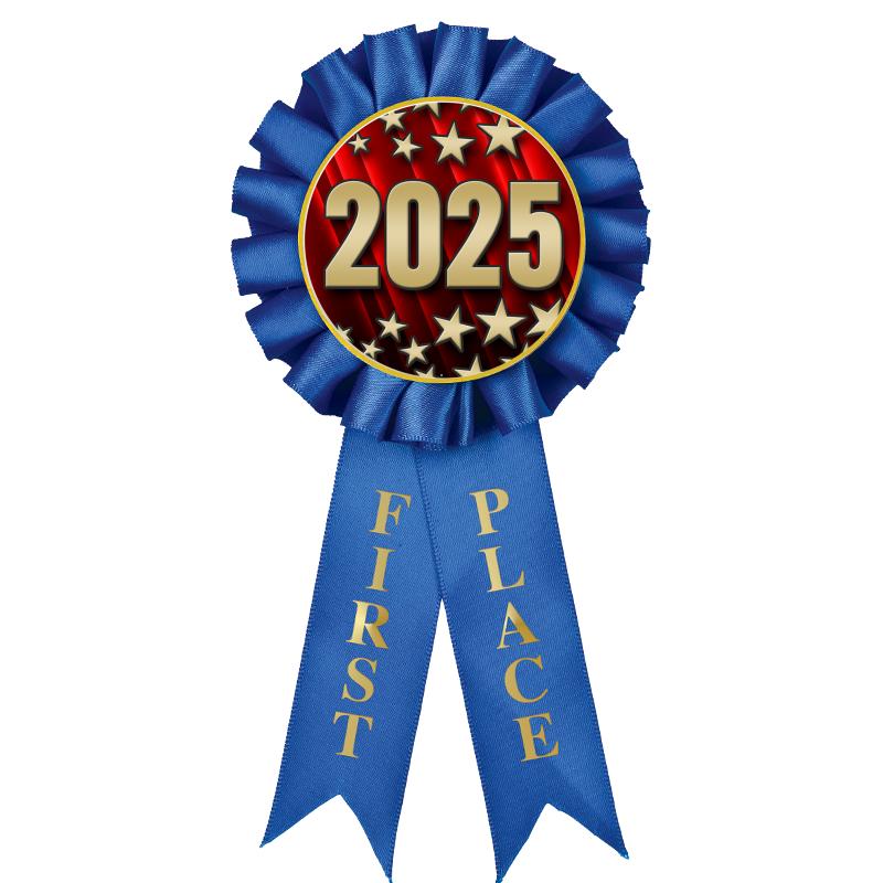 1ST PLACE MYLAR ROSETTES