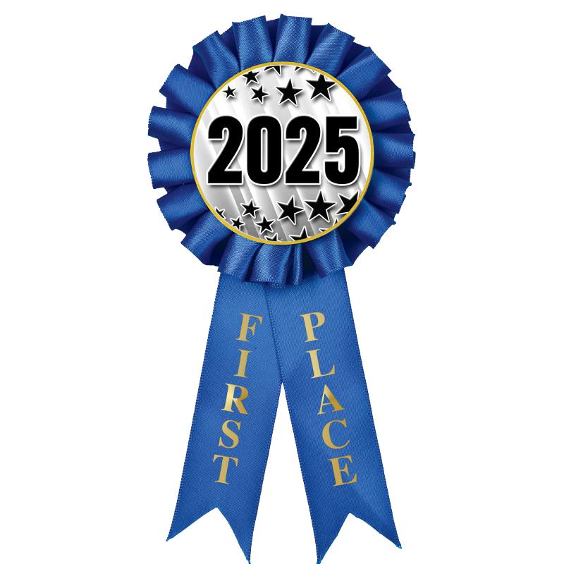 1ST PLACE MYLAR ROSETTES