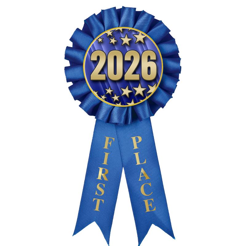 1ST PLACE MYLAR ROSETTES