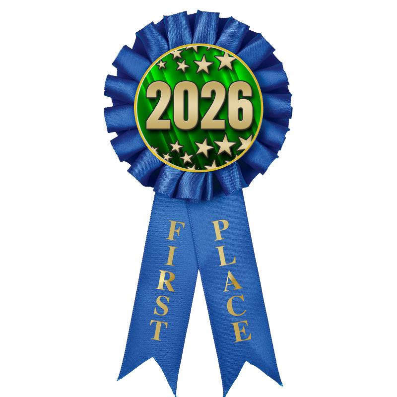 1ST PLACE MYLAR ROSETTES