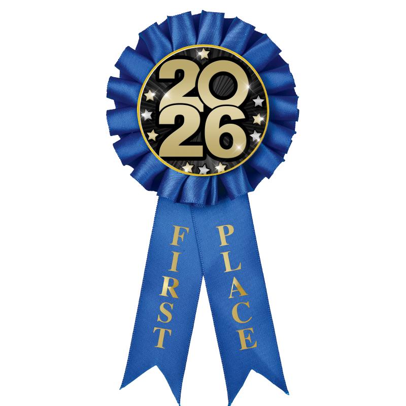 1ST PLACE MYLAR ROSETTES