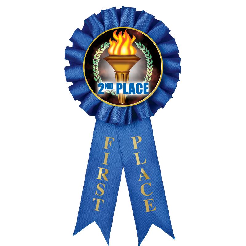 1ST PLACE MYLAR ROSETTES