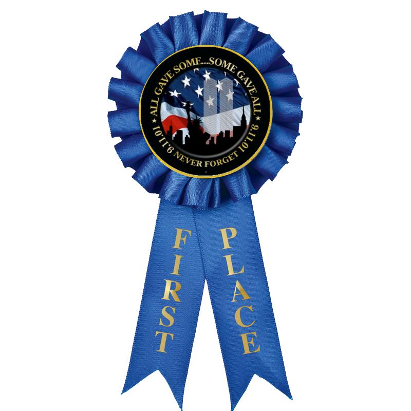 1ST PLACE MYLAR ROSETTES