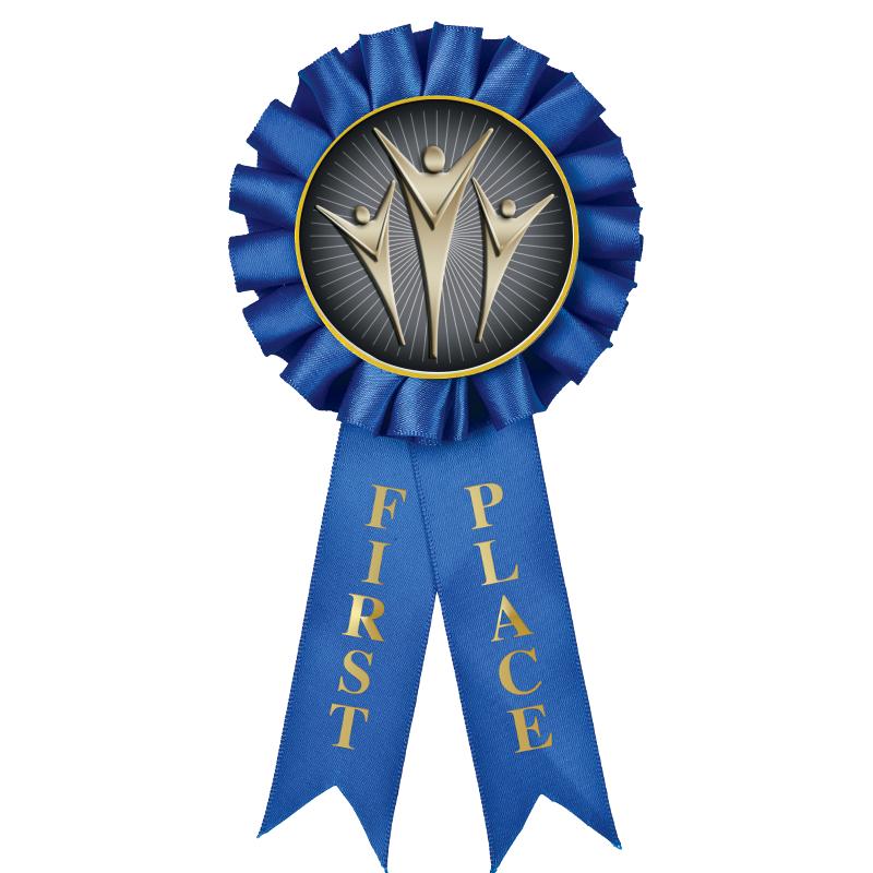 1ST PLACE MYLAR ROSETTES