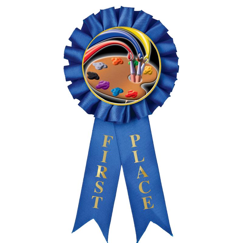 1ST PLACE MYLAR ROSETTES