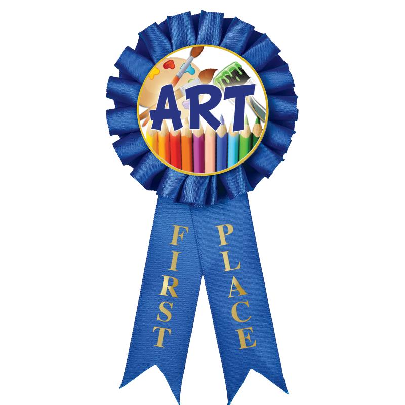 1ST PLACE MYLAR ROSETTES