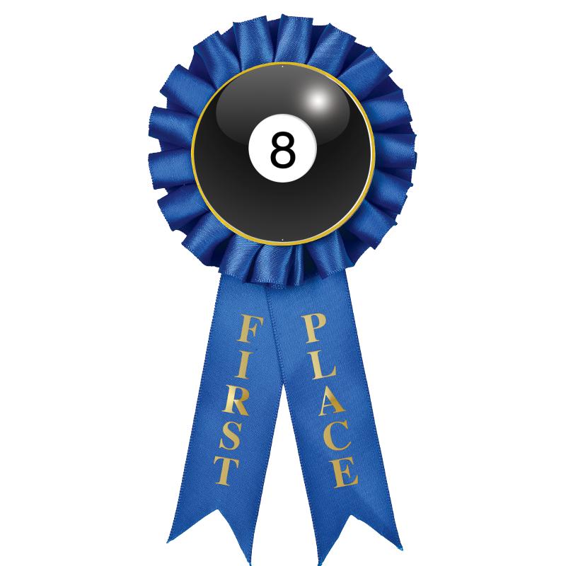 1ST PLACE MYLAR ROSETTES