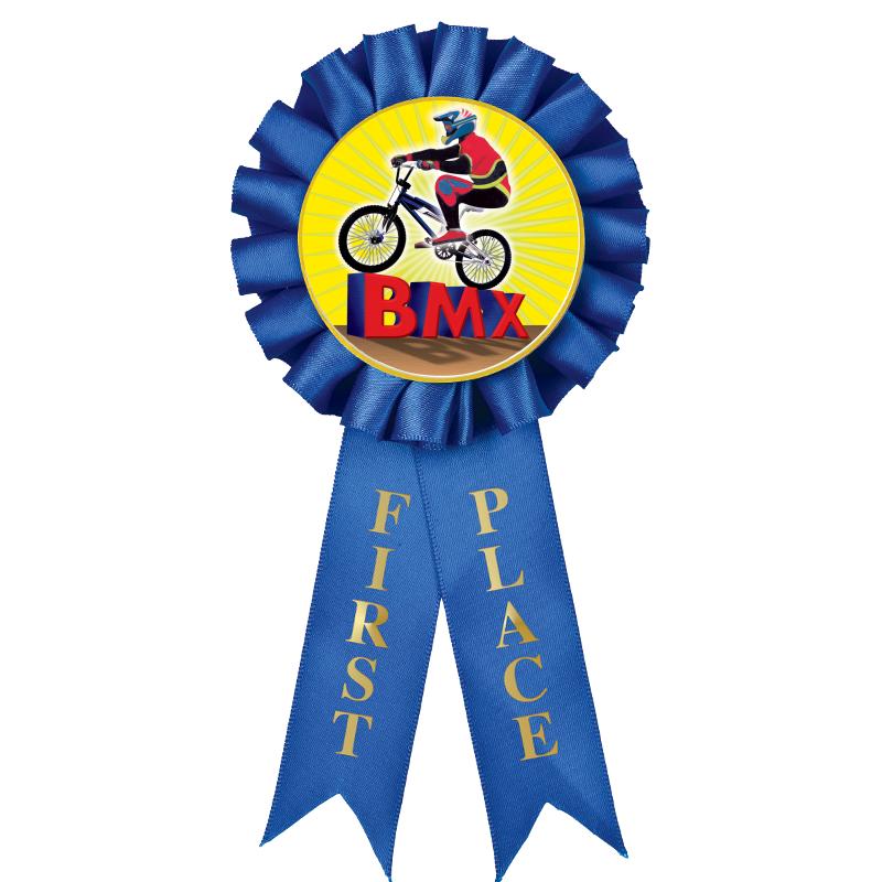 1ST PLACE MYLAR ROSETTES