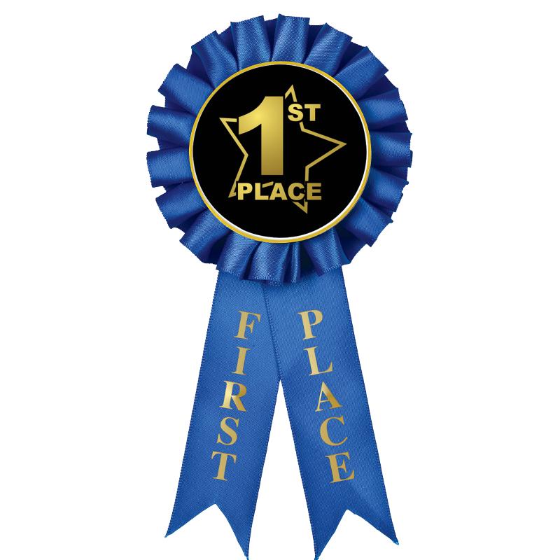 1ST PLACE MYLAR ROSETTES