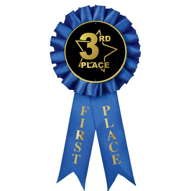 1ST PLACE MYLAR ROSETTES