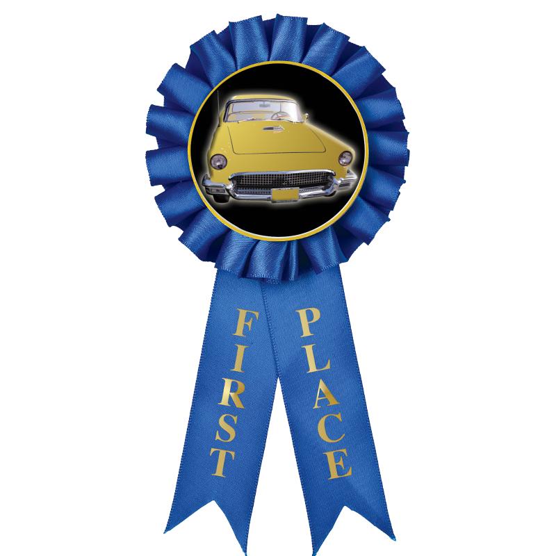 1ST PLACE MYLAR ROSETTES