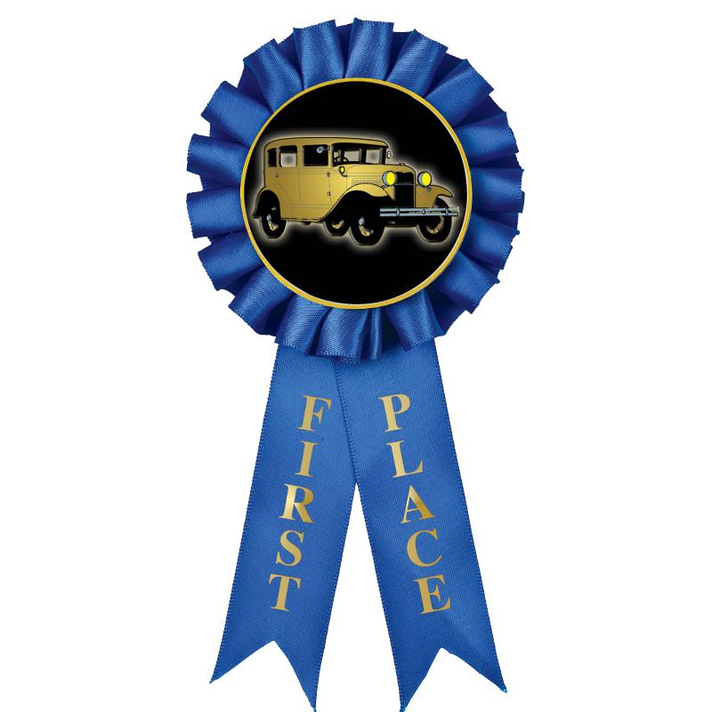 1ST PLACE MYLAR ROSETTES