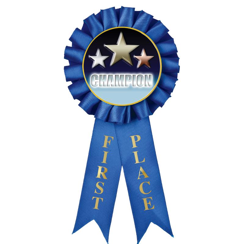 1ST PLACE MYLAR ROSETTES