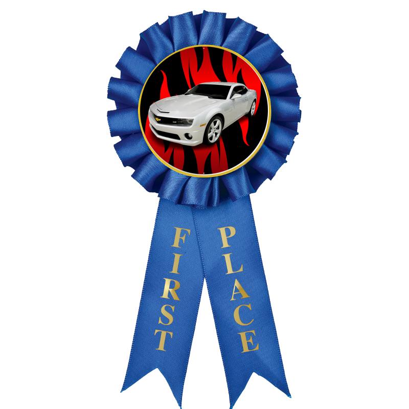 1ST PLACE MYLAR ROSETTES