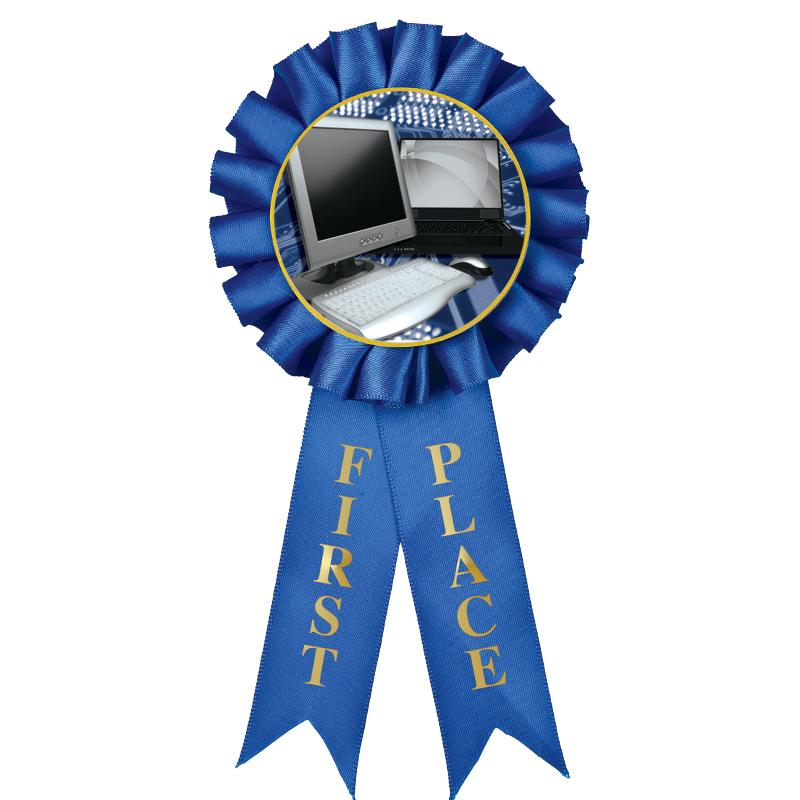 1ST PLACE MYLAR ROSETTES