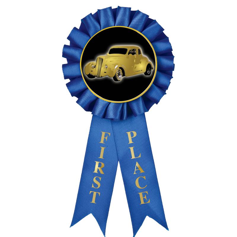 1ST PLACE MYLAR ROSETTES