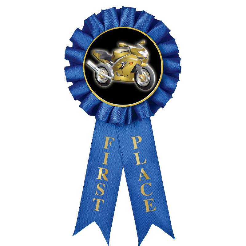 1ST PLACE MYLAR ROSETTES