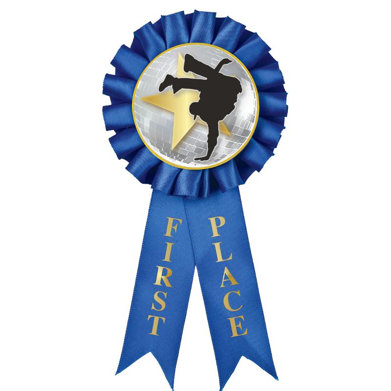 1ST PLACE MYLAR ROSETTES