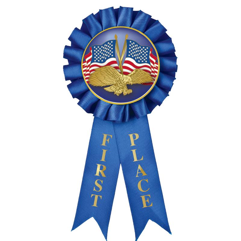 1ST PLACE MYLAR ROSETTES