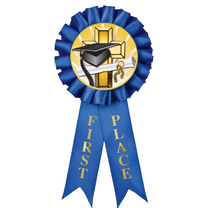 1ST PLACE MYLAR ROSETTES