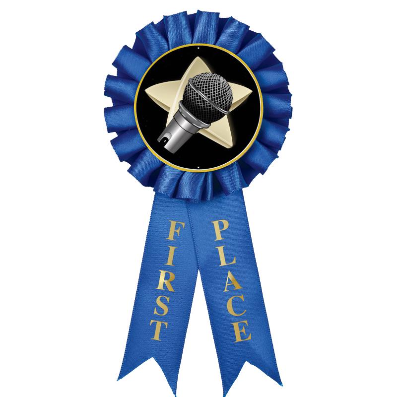 1ST PLACE MYLAR ROSETTES