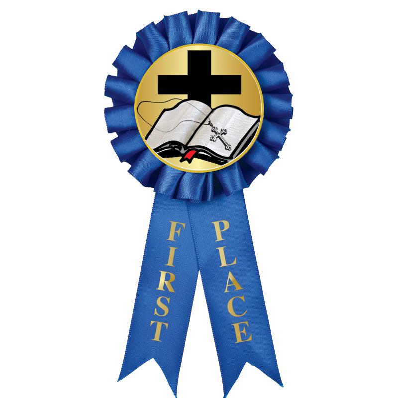 1ST PLACE MYLAR ROSETTES