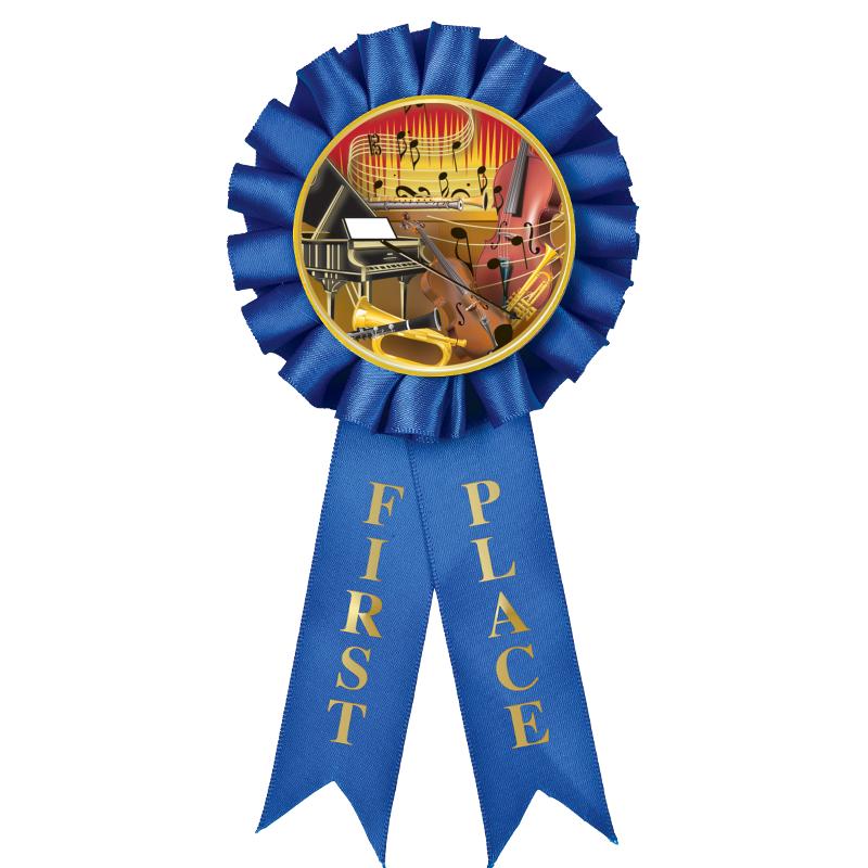 1ST PLACE MYLAR ROSETTES