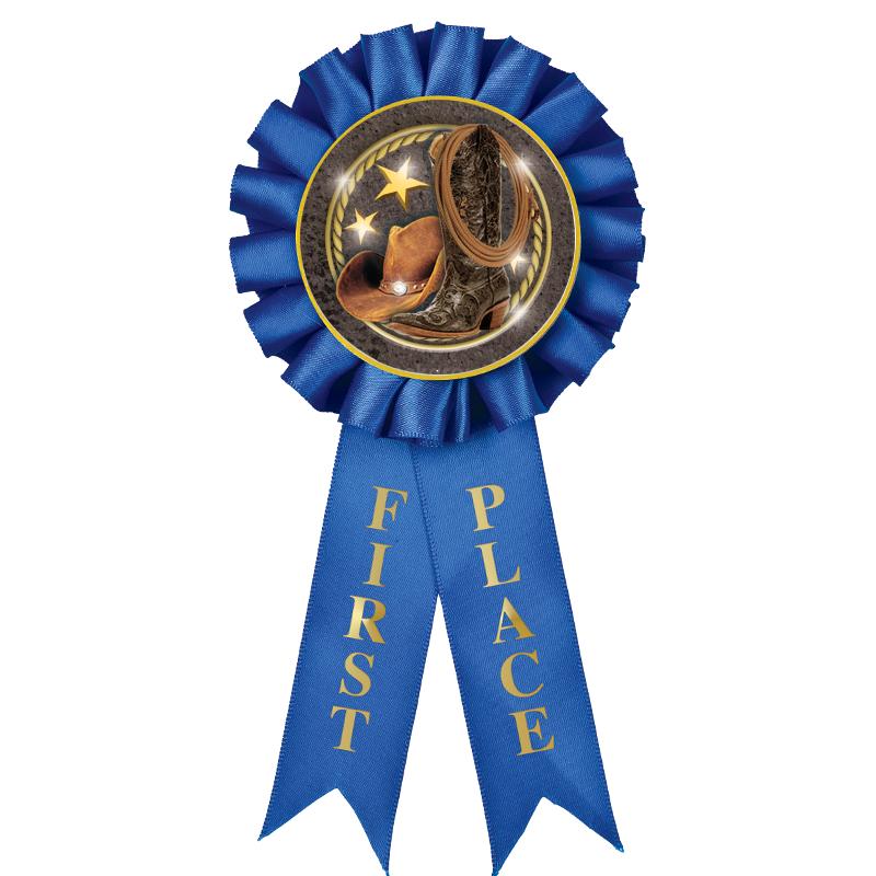 1ST PLACE MYLAR ROSETTES