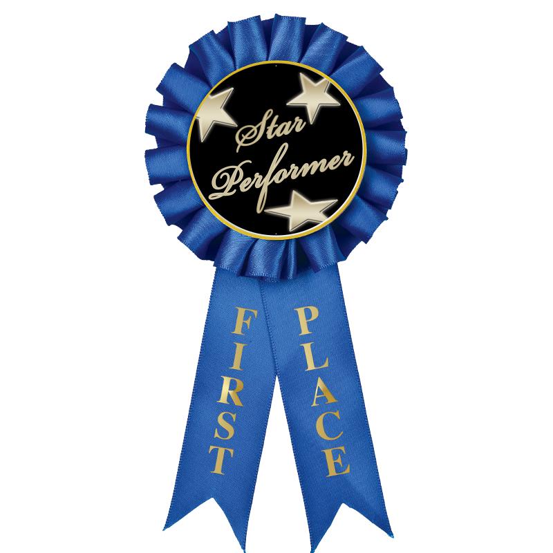 1ST PLACE MYLAR ROSETTES