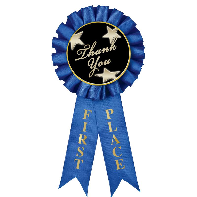 1ST PLACE MYLAR ROSETTES