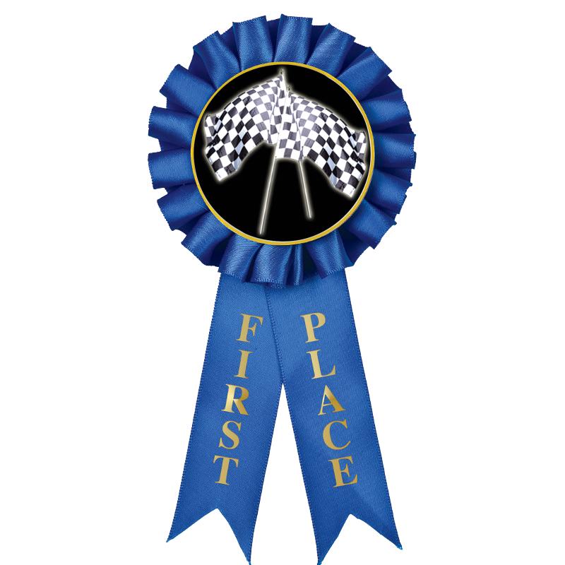 1ST PLACE MYLAR ROSETTES