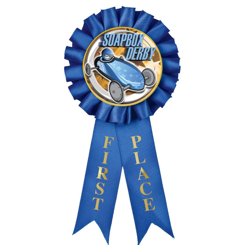 1ST PLACE MYLAR ROSETTES